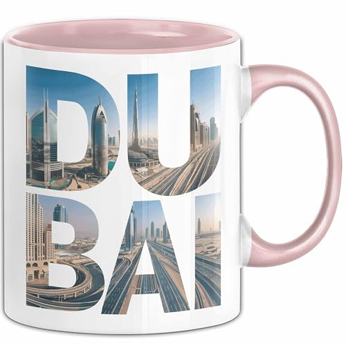 Dubai VAE Tasse Geschenk Lustige Geschenkidee Spruch (Rosa)