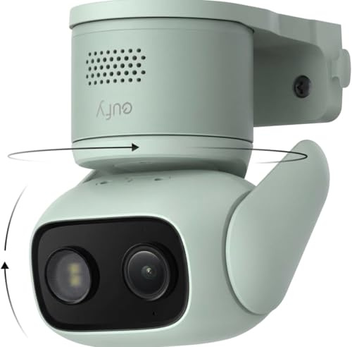 eufy Security Indoor/Outdoor Camera C31,Spotlight-Free Color Night Vision | IP66, 360° Pan &Tilt, AutoTracking,AI Human/Vehicle/Pet/Cry Detection, 24/7 Recording,Dual External Antennas,No Subscription