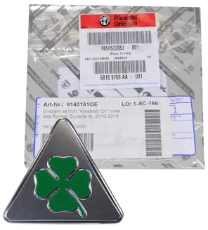 Original Alfa Romeo emblem on the side Clover Leaf QV left Alfa Romeo Giulietta year of manufacture 2010-2016 OE 50522052