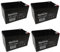 6DZM - Lot de 4 batteries rechargeables au plomb, utilisation cyclique, 12V, 14Ah, pour vélo électrique