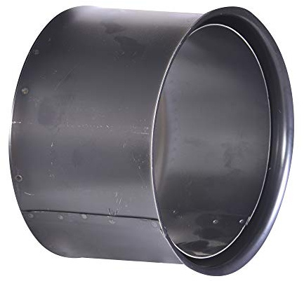 FIREFIX R200/WD Wandfutter, doppelt, passend für 2 mm starke Ofenrohre/Rauchrohre in 200 mm Durchmesser, für Kaminöfen und Feuerstellen, Unlackiert