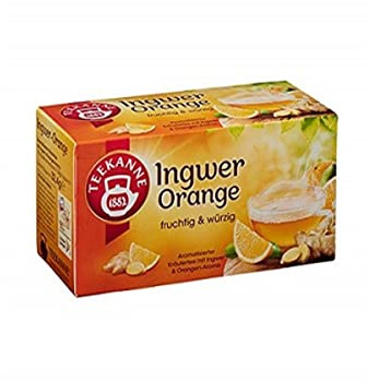 Teekanne Kräutertee, Ingwer-Orange, 18 Beutel