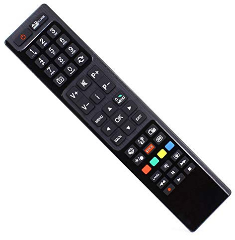 121AV Replacement Remote Control RC4848 for Akai Hitachi Linsar LED LCD 3D HD Smart TVs with Netflix Button