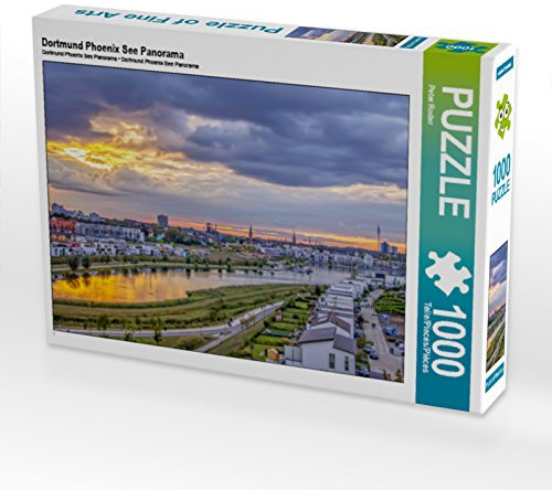 CALVENDO Puzzle Dortmund Phoenix See Panorama 1000 Teile Puzzle quer | 1000 Teile Lege-Größe 64 x 48 cm Foto-Puzzle für glückliche Stunden