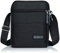 Rivacci Herren-Umhängetasche, kleine Umhängetasche, für Herren – Sport und Reise – klein, Schultertasche, Vintage, für Smartphone, iPhone, Geschenk für Männer, Schwarz, 21cm x 18cm, Tasche