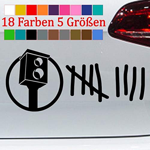 Radar Strichliste Aufkleber Blitzer Punkte Starenkasten Flensburg 18 Color S-XXL