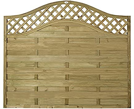 Forest Garden 1.8m x 1.5m Pressure Treated Decorative Europa Prague Fence Panel - Pack of 5