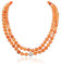 Fukugems Mala Perlen Kette für Damen und Mann, Armband, Buddhist Meditation Kette, Orange Carnelian