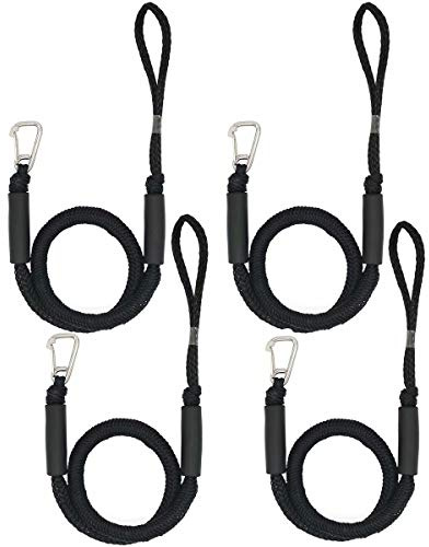 Ligne de quai élastique avec corde d'amarrage pour bateau 3,5 m