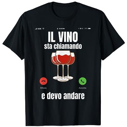 Vino Rosso Divertente Amanti Del Vino Regalo Uomo Donna Maglietta