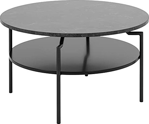 AC Design Furniture Gregor Couchtisch, B: 80 x H: 45 x T: 80 cm, Metal, Schwarz, 1 Stück