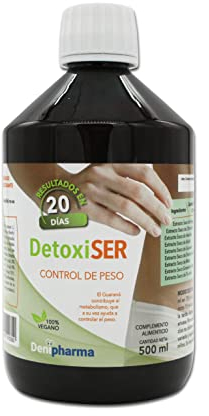 Detoxiser Potente Detox 5 en 1 | 500 ml | Usos: Adelgazante - Purificante - Antioxidante - Digestivo - Diurético | Limpia colon e hígado | Elimina toxinas |100% vegano. Con papaya