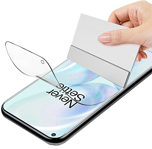 Snailcanfly 2 Stk Hydrogel Film für OnePlus 8T / 8T+ 5G 6.55inch | Hochempfindliche flexible Gel-Film-Bildschirmschutz Explosionssicherheit HD TPU-Anzeige Fingerabdruck-freigeschaltet