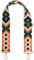 styleBREAKER Taschen Schulterriemen verstellbar mit Buntem Ethno Muster, Wechsel Taschengurt, Karabiner, Handyband 02013024, Farbe:Dunkelgrün-Orange-Dunkelblau