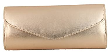 LONI Pochette pour femme - Style classique - Pour mariage, soirée formelle, rose gold, Medium
