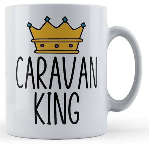 Father Fox - Caravan King - Caravanning, Camping Gift Mug, Ceramic, 11fl.oz.