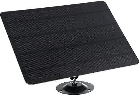popyes Panneau Solaire pour Camera de Surveillance Chargeur Solaire 10W 5V Panneau Solaire Chargeur Batterie IPX6 Imperméable avec Câble Micro USB 3M pour Éclairage et Caméras de Surveillance