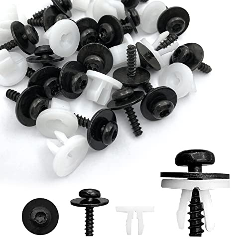 10 Stück Spritzschutzschrauben für Unterteller Unterteller Muttern Clips Set kompatibel mit Ford Escape F-150 Edge Focus Fusion C-Max S-Max Transit Lincoln MKC W708591S424