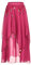 JEATHA Damen Pailletten Bauchtanz Rock Tanzrock mit Perlen Chiffonrock Tüllrock Indischer Tanz Rock Maxirock Tanzkostüm Bauchtanz Kostüm Hot Rosa One Size