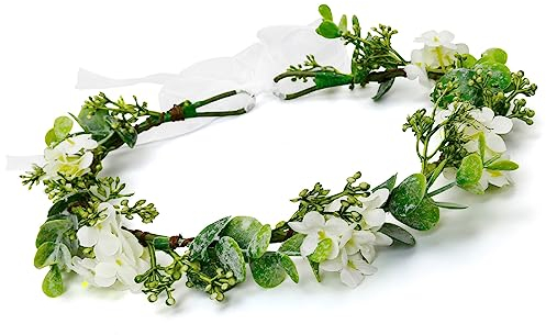 AKTVSHOW Die braut bekommt das beste blatt für die frau Blumenkranz Blume Krone Haare Damen Stirnband Blumenstirnband