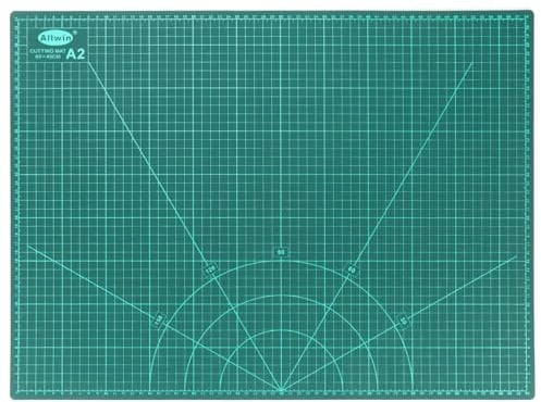 Holdfiturn A2 Cutting Mat Self Healing Non Slip Mat Multi Layer Printed Grid Lines Board for Craft Art Design (60 x 45 cm)