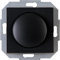 Kopp Athenis Druck-Wechsel-Dimmer, Kombigerät, LED-Dimmer, für Glüh-Lampen, 230V Halogenlampen, Phasenanschnitt, RL 20-250W/VA, LED 3-35W, 230 V~, 50Hz, schwarz, matte Oberfläche, 842950082