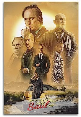 V BY N Poster aus der TV-Serie Better Call Saul, Vintage-Kunst, Raumdekoration, ästhetische Schlafzimmer-Dekoration, Leinwandposter für Schlafzimmer, 30 x 45 cm, ungerahmt