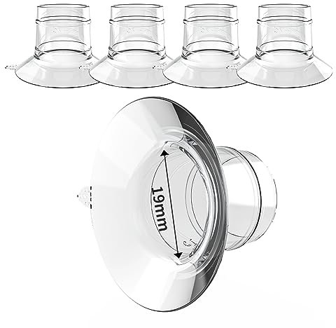 4PCS Flange Inserts 19MM, Compatible with KISSBOBO ABP-1508/ABP-1508Pro, Portable Breast Pump Flanges, Milk Collector 24MM Universal