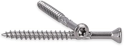 200x Alfa Fassadenschraube 4,5 mm x 45 mm Edelstahl Holzbauschraube mit Linsenkopf