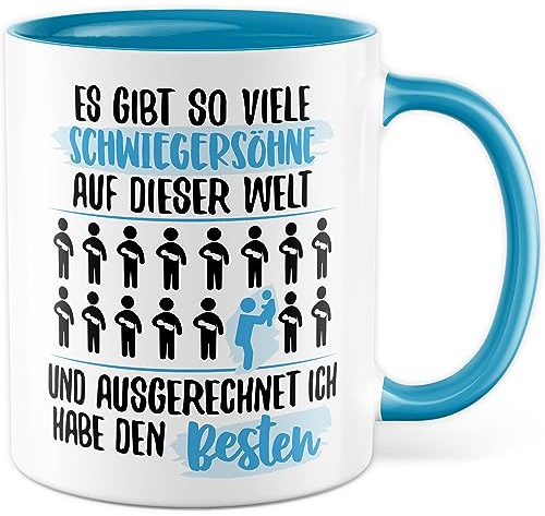 Schwiegersohn Tasse Vatertag Geschenkidee Bester Schwiegersohn Kaffeetasse Geschenk Familie Kaffee-Becher Geburtstag Weihnachten Hochzeit Hochzeitstag Kind Schwiegereltern