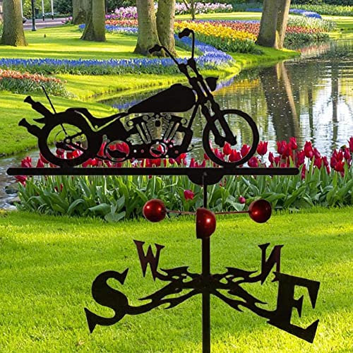 Wetterfahne aus Metall | Windrad Deko-Gartenstecker mit | Wetterfahne für den Garten.