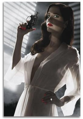 VZRSQZK Filmposter Sin City The Lady to Kill, dekoratives Gemälde, Leinwand-Wandposter und Kunstdruck, modernes Familienschlafzimmer-Dekor-Poster, 30 x 45 cm