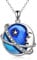 Erde Planet Kette 925 Sterling Silber Stern Mond Galaxie Anhänger Halskette Universum Planet Schmuck Geschenke für Damen Mädchen