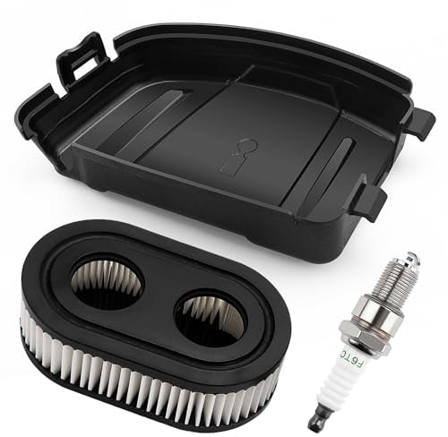 VooGenzek 594106 Luftfilter Abdeckungs, Luftfilter Rasenmäher, Zündkerze F6TC, Kompatibel mit Briggs & Stratton Den Kleinen Vertikalen Modellen 625E, 625EXi, 650EXi, 675EXi