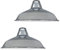 Retro Modern Metal Lamp Shades Ceiling Light Shades, Easy Fit Lampshades, for Vintage Industrial Pendant Lights Bedroom, Kitchen, Bathroom Antique Shade (2 Pack - Chrome Barn)