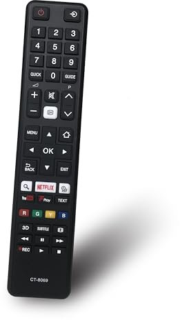 CT-8069 Replacement Remote Control for Toshiba TV 32D3753DB 32L3753DB 32W3753DB 43U6763DB 49U6763DB 49U5766DB 55U5766DB 65U6763DB 75U6763DB