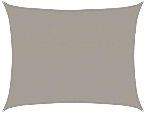 vidaXL Toldo de Vela Rectangular HDPE Gris Claro 160 g/m² 6x7 m, Vela de Sombra de Sol, Vela de Sombra, toldo de Patio, Vela de Sombra Solar