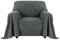 Easy-Going Jacquard Flanell Sofa Sessel Überzug, Rutschfester Sesselbezug Sofaschutz Hund Katze, Weiche Sofadecke für Bett/Couch, 1 Stück Waschbarer Sesselüberwurf, 203X259 cm/80X102 in, Dunkelgrau