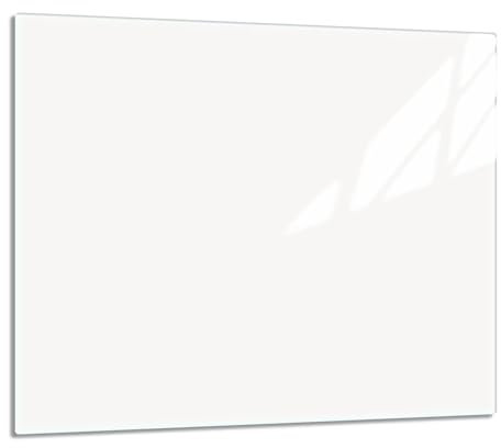 DarHaus Placa protectora de vitrocerámica 60x52 cm 1 pieza cocina eléctrica universal para inducción protección contra salpicaduras tabla de cortar de vidrio templado como decoración blanco