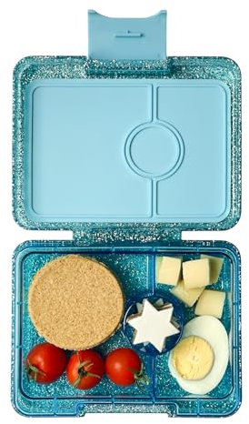 Yumbox Caja de aperitivos, a prueba de fugas, sin BPA, contenedor de aperitivos de 3 compartimentos para niños y adultos, portátil, ligero y fácil de limpiar, ideal para frutas, verduras, galletas y