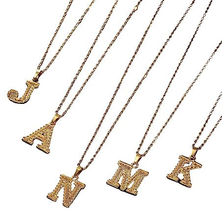 jewelry Neu 2024 Collier Femme 2024 Großbuchstaben-Halsketten für Damen, Schmuck, Edelstahl-Alphabet-Anfangshalskette, Geschenk, Modeaccessoires, kreatives Geschenk, freie Größe, Edelstahl und Gold,