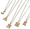 jewelry Neu 2024 Collier Femme 2024 Großbuchstaben-Halsketten für Damen, Schmuck, Edelstahl-Alphabet-Anfangshalskette, Geschenk, Modeaccessoires, kreatives Geschenk, freie Größe, Edelstahl und Gold,