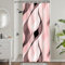 Uiiooazy Tenda Doccia Rosa, Tenda da Doccia Astratta Geometrica Banda Linee Tenda per Doccia Antimuffa Impermeabile Tessuto in Poliestere Lavabile Tenda per Vasca da Bagno con 6 Ganci 90x180cm
