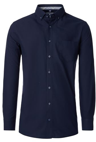 Redmond Freizeithemd Uni Comfort Fit Dunkelblau 3XL