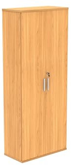 Robuster Aufbewahrungsschrank mit verstellbaren Einlegeböden und abschließbaren Türen, ideal für gewerbliche Büros, Zuhause und Klassenzimmer, norwegisches Buchen-Finish, 40 x 80 x 198 cm