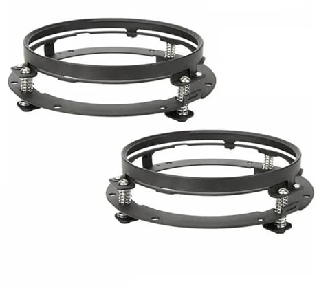 Rear Lamp 7 Inch Round LED Headlights Kit Headlamp For Mazda For RX-7 For Miata For Miata MX5 For Mx-5 For 7 Inch Motorcycle Headlight. Rear Licence(2pcs Bracket Black)