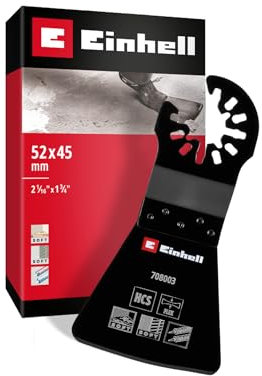 Original Einhell Schaber Flexibel 52mm (Langlebiger Kohlenstoffstahl, Open Back Schnellwechselfunktion, Geeignet für Multitools)