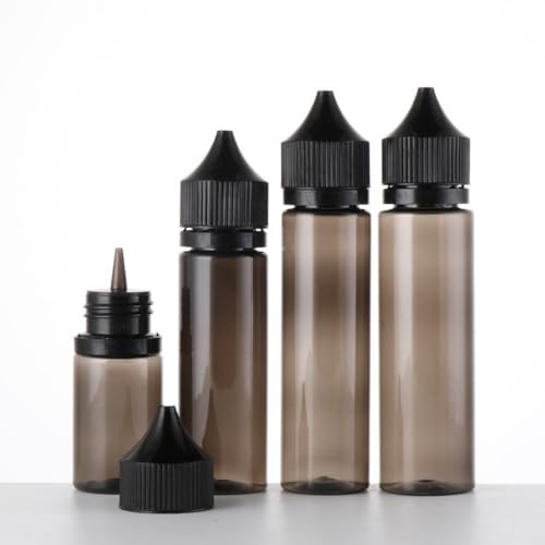 50Pcs 30ml -120ml Plastic Dropper Bottle Empty Squeezable Eye Dropper Liquid Dispenser with Twist Top Cap Kit for Essential Oils Paint Oils Liquids Storage (120ML)