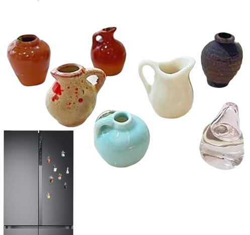 Vase Magnets for Fridge, Fridge Magnets Small Flower Vase, Resin Funny Plant Pots Kitchen Decor for Refrigerator Home Decorations Classroom Locker Dishwasher