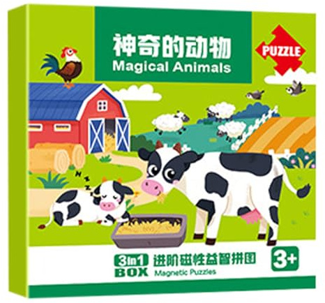 Magnetisches Puzzlebuch – Montessoři Toys | Lernreise-Puzzle für und Mädchen im Alter von 2-6 | Magnetisches Lernpuzzle für Autoren von Autos für Kinder